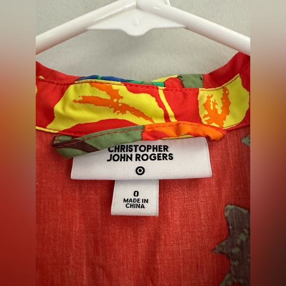 Christopher John Rogers X Target Maxi Floral Puff Sleeve Shirtdress Size 0 - Picture 8 of 12